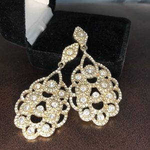 ALDO gold & crystal earrings